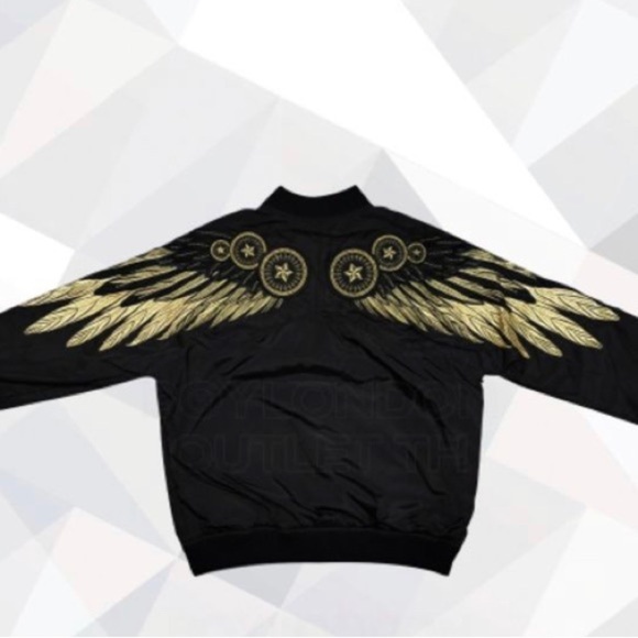 BOY LONDON KOREA Sz XL Rare Black and Gold Eagle Feathers Embroidered Jacket - Picture 2 of 16